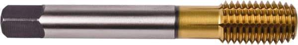 Union Butterfield - 7/16-20 UNF 2B Modified Bottoming Thread Forming Tap - Powdered Metal High Speed Steel, TiN Finish, 3.937" OAL, 0.866" Thread Length, Right Hand Thread, Series 1691AP - All Tool & Supply