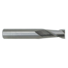 Corner Radius End Mill: 3/4″ Dia, 1-1/2″ LOC, 0.06″ Radius, 2 Flutes, Solid Carbide 4″ OAL, 3/4″ Shank Dia, 30 ° Helix, Bright/Uncoated, Corner Radius End, Centercutting, Series 121