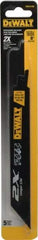 DeWALT - 8" Long x 1" Thick, Bi-Metal Reciprocating Saw Blade - Straight Profile, 14 to 18 TPI, Toothed Edge - All Tool & Supply