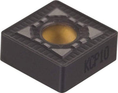 Kennametal - SNMG643 RN Grade KCP40 Carbide Turning Insert - TiN/TiCN/Al2O3 Finish, 90° Square, 3/4" Inscr Circle, 1/4" Thick, 3/64" Corner Radius - All Tool & Supply