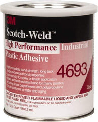 3M - 32 Fluid Ounce Container, Amber, Can Acetone Construction Adhesive - Series 4693 - All Tool & Supply