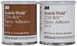 3M - 16 oz Can Two Part Epoxy - 90 min Working Time, 3,200 psi Shear Strength, Series 2216 - All Tool & Supply