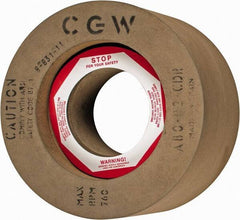 Camel Grinding Wheels - 6" Wide x 12" Diam, Type 7 Feed Regulating Wheel - 5" Hole Size, 80 Grit, Hardness R, 7-1/2" Diam x 1-1/2" Deep Recess, 7-1/2" Diam x 1-1/2" Deep Opposite Side Recess - All Tool & Supply