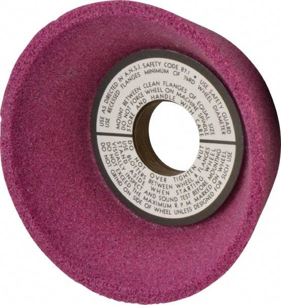 Grier Abrasives - 5" Diam, 1-1/4" Hole Size, 2-3/16" Overall Thickness, 46 Grit, Type 11 Tool & Cutter Grinding Wheel - Coarse Grade, Aluminum Oxide, H Hardness, Vitrified Bond, 4,966 RPM - All Tool & Supply