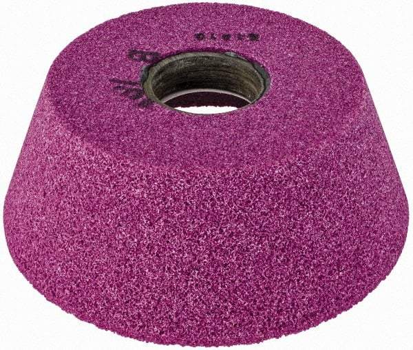 Grier Abrasives - 5" Diam, 1-1/4" Hole Size, 2-3/16" Overall Thickness, 46 Grit, Type 11 Tool & Cutter Grinding Wheel - Coarse Grade, Aluminum Oxide, J Hardness, Vitrified Bond, 4,966 RPM - All Tool & Supply