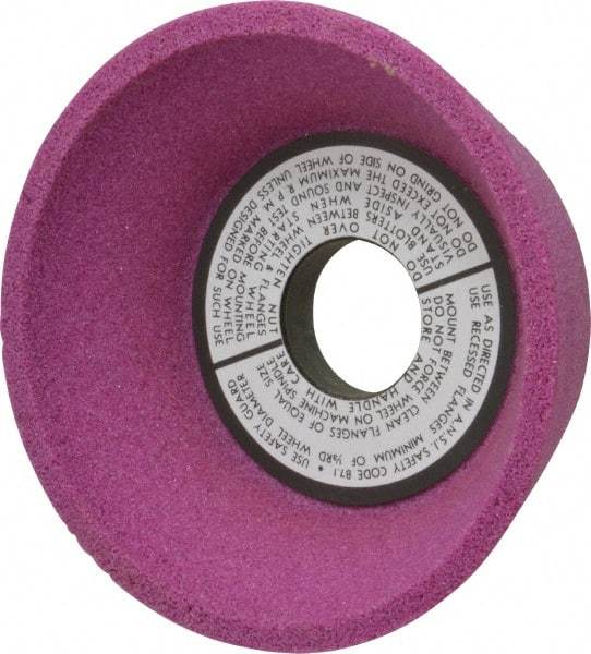 Grier Abrasives - 5" Diam, 1-1/4" Hole Size, 2-3/16" Overall Thickness, 60 Grit, Type 11 Tool & Cutter Grinding Wheel - Medium Grade, Aluminum Oxide, J Hardness, Vitrified Bond, 4,966 RPM - All Tool & Supply