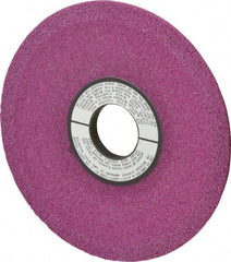 Grier Abrasives - 6" Diam, 1-1/4" Hole Size, 1/2" Overall Thickness, 46 Grit, Type 12 Tool & Cutter Grinding Wheel - Coarse Grade, Aluminum Oxide, J Hardness, Vitrified Bond, 4,138 RPM - All Tool & Supply