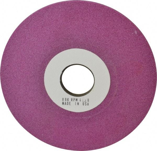 Grier Abrasives - 6" Diam, 1-1/4" Hole Size, 1/2" Overall Thickness, 80 Grit, Type 12 Tool & Cutter Grinding Wheel - Medium Grade, Aluminum Oxide, K Hardness, Vitrified Bond, 4,138 RPM - All Tool & Supply