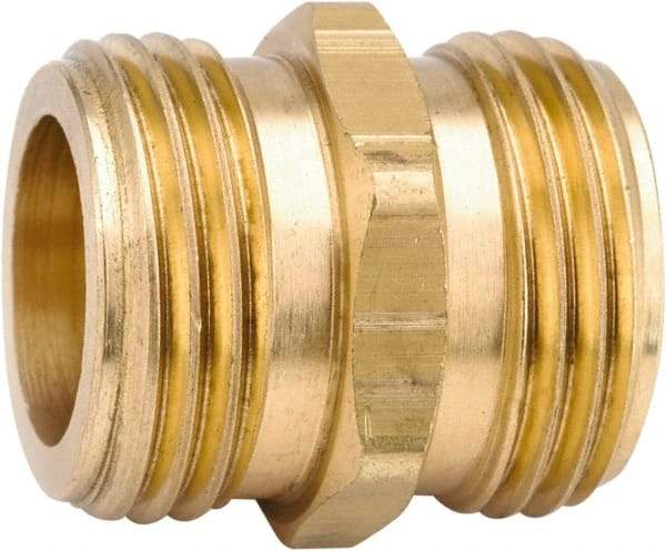 ANDERSON METALS - 3/4 MGHT & 1/2 GHT Garden Hose Male Union with FIP Tap - Lead Free Brass, Male Hose to Male Hose Connector - All Tool & Supply