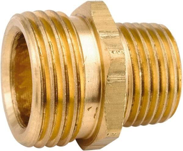 ANDERSON METALS - 3/4 MGHT & 3/8 MPT Garden Hose Male x MIP - Lead Free Brass, Male Hose to Male Pipe Connector - All Tool & Supply