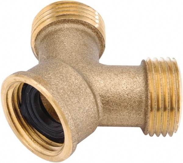 ANDERSON METALS - 3/4 GHT Garden Hose F x M x M Garden Hose Y - Zinc, Female Hose to Male Hose to Male Hose Connector - All Tool & Supply