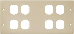 Hubbell Wiring Device-Kellems - 10.22 Inch Long x 4-3/4 Inch High, Rectangular 4 Gang Raceway Cover Plate - Ivory, For Use with HBL4750 Series Raceways - All Tool & Supply