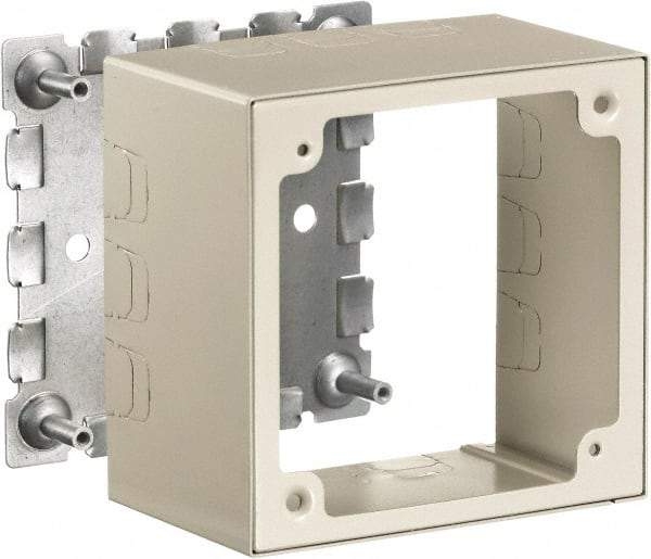 Hubbell Wiring Device-Kellems - 4.64 Inch Long x 2-3/4 Inch Wide x 4.54 Inch High, Rectangular Raceway Box - Ivory, For Use with HBL500 Series Raceways and HBL750 Series Raceways - All Tool & Supply