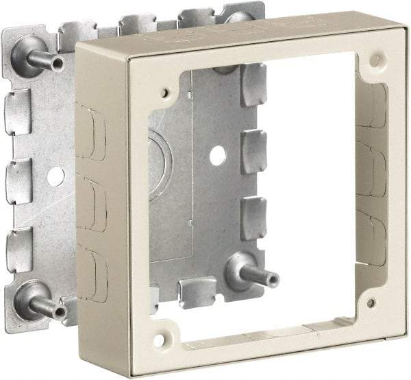 Hubbell Wiring Device-Kellems - 4.64 Inch Long x 1.38 Inch Wide x 4.54 Inch High, Rectangular Raceway Box - Ivory, For Use with HBL500 Series Raceways and HBL750 Series Raceways - All Tool & Supply