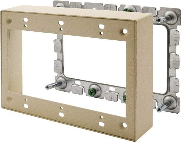 Hubbell Wiring Device-Kellems - 6.45 Inch Long x 1.38 Inch Wide x 4.54 Inch High, Rectangular Raceway Box - Ivory, For Use with HBL500 Series Raceways and HBL750 Series Raceways - All Tool & Supply