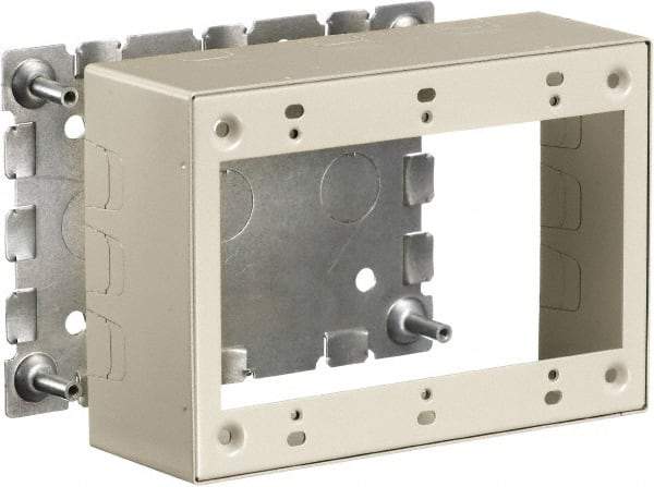 Hubbell Wiring Device-Kellems - 6.45 Inch Long x 2-1/4 Inch Wide x 4.54 Inch High, Rectangular Raceway Box - Ivory, For Use with HBL500 Series Raceways and HBL750 Series Raceways - All Tool & Supply