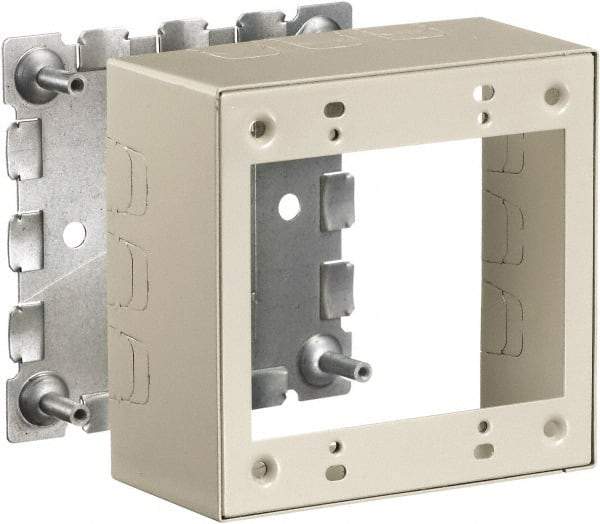 Hubbell Wiring Device-Kellems - 4.64 Inch Long x 2-1/4 Inch Wide x 4.54 Inch High, Rectangular 2 Gang Raceway Box - Ivory, For Use with HBL500 Series Raceways and HBL750 Series Raceways - All Tool & Supply