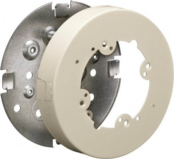 Hubbell Wiring Device-Kellems - 6.38 Inch Wide x 1.02 Inch High, Round Raceway Box - Ivory, For Use with HBL500 Series Raceways and HBL750 Series Raceways - All Tool & Supply