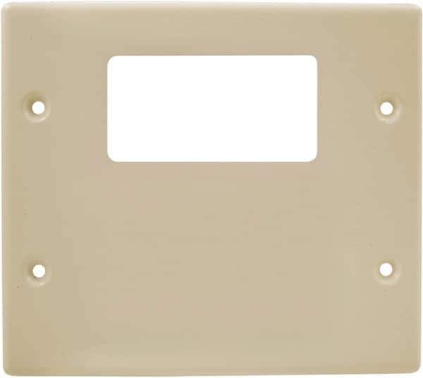 Hubbell Wiring Device-Kellems - 5.43 Inch Long x 4-3/4 Inch High, Rectangular Raceway Plate - Ivory, For Use with HBL4700 Series Raceways and HBL4750 Series Metal Raceways - All Tool & Supply