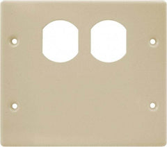 Hubbell Wiring Device-Kellems - 5.43 Inch Long x 4-3/4 Inch High, Rectangular Raceway Plate - Ivory, For Use with HBL4700 Series Raceways and HBL4750 Series Metal Raceways - All Tool & Supply