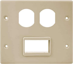 Hubbell Wiring Device-Kellems - 5.43 Inch Long x 4-3/4 Inch High, Rectangular Raceway Plate - Ivory, For Use with HBL4700 Series Raceways and HBL4750 Series Metal Raceways - All Tool & Supply