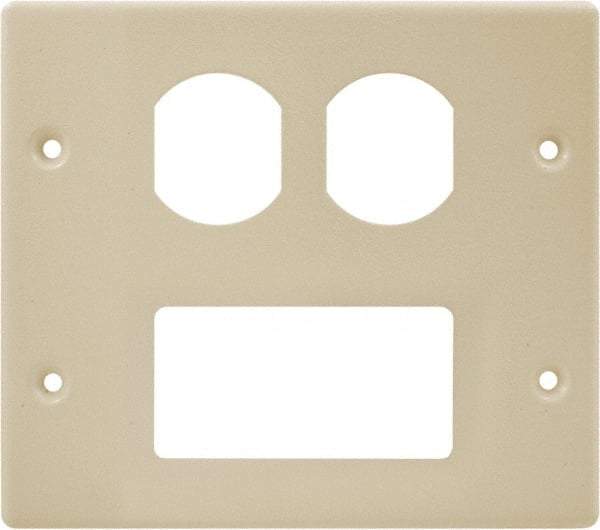 Hubbell Wiring Device-Kellems - 5.43 Inch Long x 4-3/4 Inch High, Rectangular Raceway Plate - Ivory, For Use with HBL4700 Series Raceways and HBL4750 Series Metal Raceways - All Tool & Supply