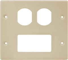 Hubbell Wiring Device-Kellems - 5.43 Inch Long x 4-3/4 Inch High, Rectangular Raceway Plate - Ivory, For Use with HBL4700 Series Raceways and HBL4750 Series Metal Raceways - All Tool & Supply