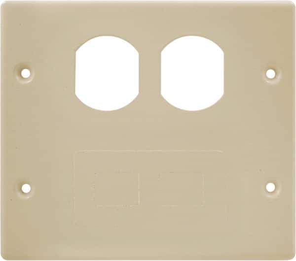 Hubbell Wiring Device-Kellems - 5.43 Inch Long x 4-3/4 Inch High, Rectangular Raceway Plate - Ivory, For Use with HBL4700 Series Raceways and HBL4750 Series Metal Raceways - All Tool & Supply