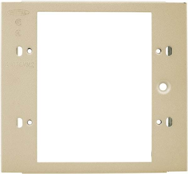 Hubbell Wiring Device-Kellems - 4.32 Inch Long x 4-3/4 Inch High, Rectangular Raceway Plate - Ivory, For Use with HBL4700 Series Raceways and HBL4750 Series Metal Raceways - All Tool & Supply