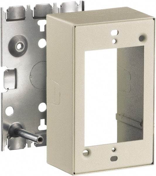 Hubbell Wiring Device-Kellems - 2.82 Inch Long x 1-3/4 Inch Wide x 4.54 Inch High, Rectangular Raceway Box - Ivory, For Use with HBL500 Series Raceways and HBL750 Series Raceways - All Tool & Supply