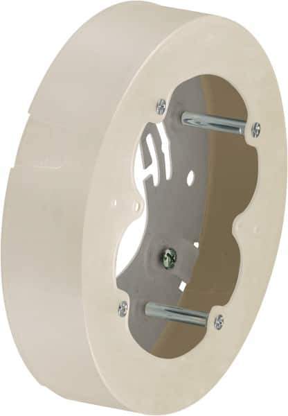 Hubbell Wiring Device-Kellems - 5.31 Inch Wide x 1.29 Inch High, Round Raceway Box - White, For Use with Nonmetallic PlugTrak Raceways, PL1 LANTrak, PP1 PremiseTrak and PW2 WallTrak Latching Raceways - All Tool & Supply