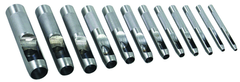 12 Piece - 1/8; 5/32; 3/16; 7/32; 1/4; 5/16; 3/8; 7/16; 1/2; 9/16; 5/8; 3/4" - Pouch - Hollow Punch Set - All Tool & Supply