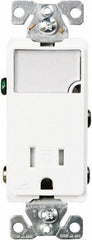 Cooper Wiring Devices - 2 Pole, 125 VAC, 15 Amp, 1 Outlet, Flush Mounted, Self Grounding, Tamper Resistant Combination Outlet with Night Light - 5-15R Configuration, Back Side Wiring, Thermoplastic Material, cULus Listed Standard - All Tool & Supply