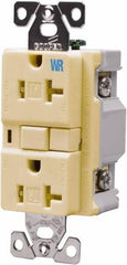 Cooper Wiring Devices - 1 Phase, 5-20R NEMA, 125 VAC, 20 Amp, Self Grounding, GFCI Receptacle - 2 Pole, Back and Side Wiring, Tamper Resistant, Thermoplastic Commercial, Specification Grade - All Tool & Supply