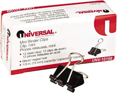 UNIVERSAL - 1/2" Wide Binder Clip - Black/Silver - All Tool & Supply