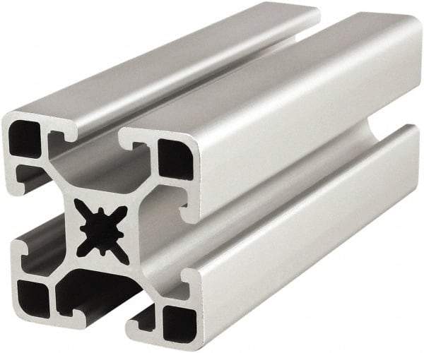 80/20 Inc. - 6 Meters Long x 40 mm Wide x 40 mm Deep, T-Slotted Aluminum Extrusion - Clear Anodized Finish - All Tool & Supply