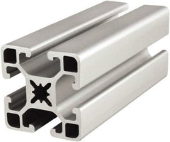 80/20 Inc. - 4 Meters Long x 40 mm Wide x 40 mm Deep, T-Slotted Aluminum Extrusion - Clear Anodized Finish - All Tool & Supply