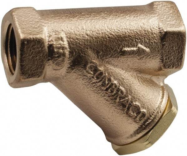 Conbraco - 3/4" Pipe, Female NPT Ends, Lead Free Bronze Y-Strainer - 400 psi Pressure Rating, 400 psi WOG Rating, 125 psi WSP Rating - All Tool & Supply