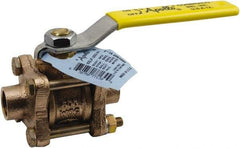 Conbraco - 3/4" Pipe, Full Port, Lead Free Bronze Full Port Ball Valve - 3 Piece, Female NPT Ends, Lever Handle, 600 WOG, 150 WSP - All Tool & Supply