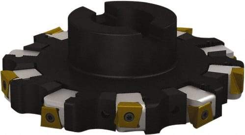 Seco - Shell Mount Connection, 1.0236" Cutting Width, 2-1/8" Depth of Cut, 200mm Cutter Diam, 1.5748" Hole Diam, 6 Tooth Indexable Slotting Cutter - R335.25 Toolholder, L/XNHQ 1407 Insert, Right Hand Cutting Direction - All Tool & Supply