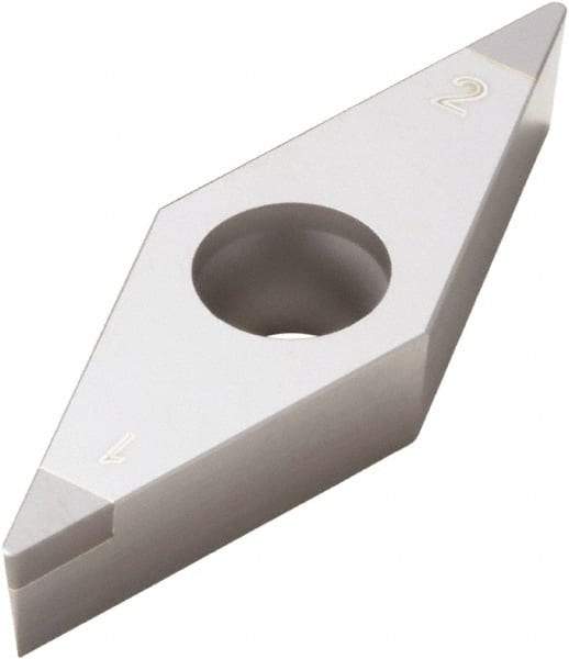 Seco - VBGW332 Grade CBN150 PCBN Turning Insert - Uncoated, 35° Diamond, 3/8" Inscr Circle, 3/16" Thick, 1/32" Corner Radius - All Tool & Supply