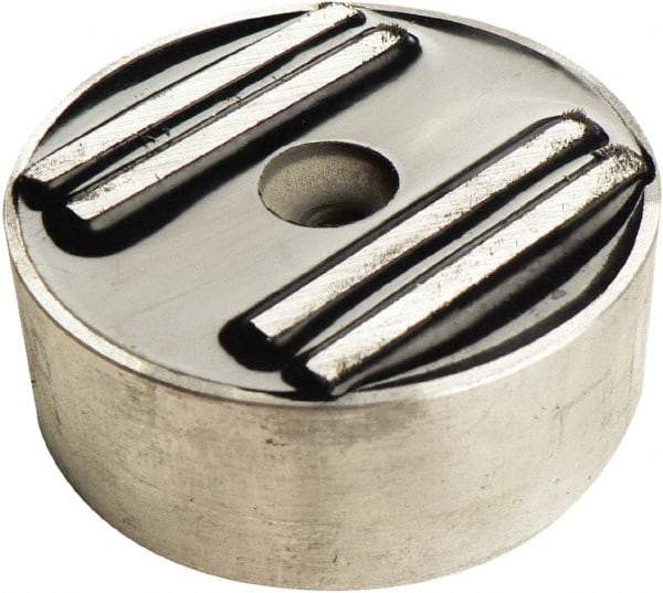 Mag-Mate - 2" Wide x 1/2" Thick, Center Mount Neodymium Rare Earth Fixture Magnet - 45 Lb Average Holding Capacity, 90 Lb Max Holding Capacity, Aluminum Housing - All Tool & Supply