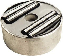 Mag-Mate - 2" Wide x 3/4" Thick, Center Mount Neodymium Rare Earth Fixture Magnet - 50 Lb Average Holding Capacity, 100 Lb Max Holding Capacity, Aluminum Housing - All Tool & Supply