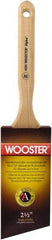 Wooster Brush - 2-1/2" Angled Synthetic Sash Brush - 2-15/16" Bristle Length, 7-7/8" Maple Fluted Handle - All Tool & Supply