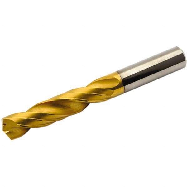 Seco - 0.6303" 140° Solid Carbide Jobber Drill - Multilayer TiAlN Finish, Right Hand Cut, Spiral Flute, Straight Shank, 5.236" OAL, Standard Point - All Tool & Supply