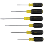 STANLEY® 6 Piece Vinyl Grip DIY Screwdriver Set - All Tool & Supply