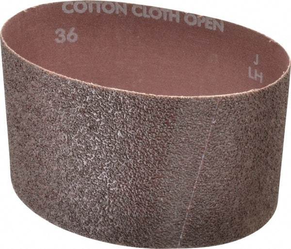 Norton - 3-1/2" Wide x 15-1/2" OAL, 36 Grit, Aluminum Oxide Abrasive Belt - Aluminum Oxide, Very Coarse, Coated, X Weighted Cloth Backing, Series R228 - All Tool & Supply