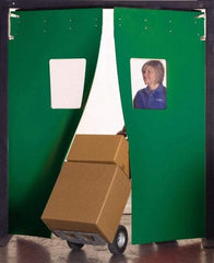 Aleco - 6' Door Width x 7' Door Height 3-Ply Fabrication Double Impact Door - Green - All Tool & Supply