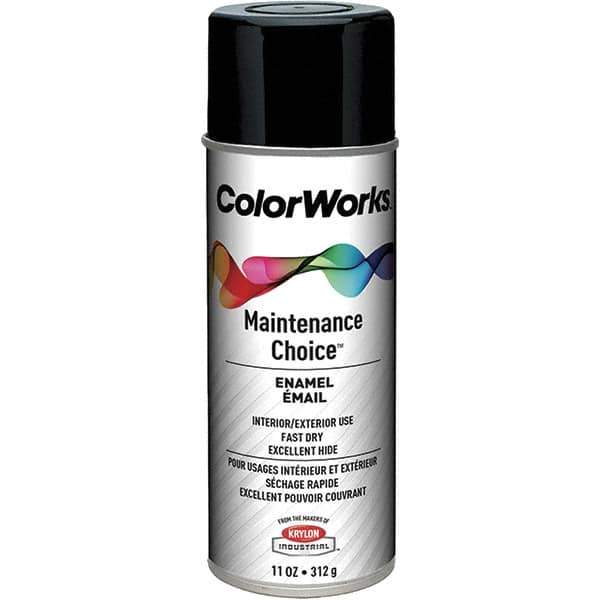 Krylon - Black, Gloss, Enamel Spray Paint - 15 to 18 Sq Ft per Can, 16 oz Container, Use on General Industrial Maintenance & Touch-up Work - All Tool & Supply