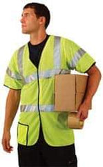 OccuNomix - Size 3XL High Visibility Yellow Mesh General Purpose Vest - 52 to 54" Chest, ANSI 107-2015, Hook & Loop Closure, Polyester - All Tool & Supply